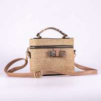 Wholesale famous ladies straw mat sling bags mini crossbody handbag