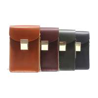 top-grain cowhide mini chain mobile hand bag genuine leather women's shoulder mini square phone bag