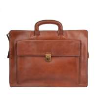 vintage bridge genuine leather men slim briefcase designer tote bag handbag for man